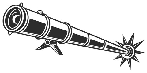 Fototapeta premium a black and white drawing of a cannon Vector