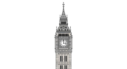 Big Ben London Clock Tower Architecture.