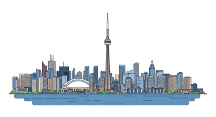 Obraz premium City Skyline Toronto Ontario Canada.