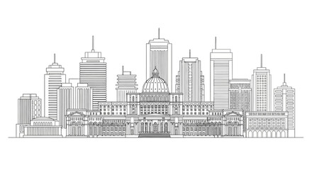 City Skyline with Modern Skyscrapers 15.