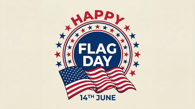 Happy flag day june 14th celebrating american patriotism and national flag