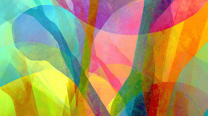 Fototapeta premium Vibrant Abstract Color Fusion
