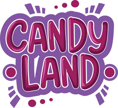 candy lettering typhography flat style