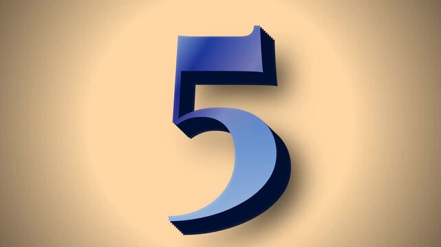 3D blue numbers descend from 10 to 1 in this colorful countdown timer over a beige background