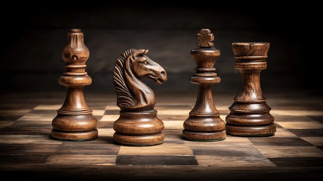 chess pieces on a board game.