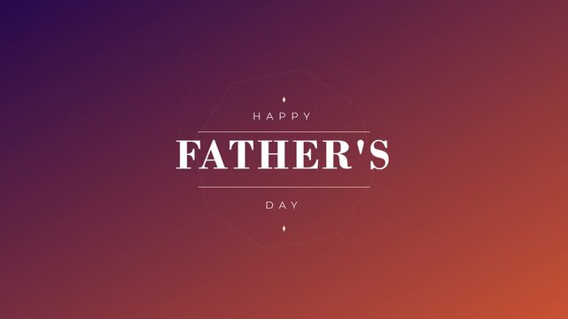 A heartfelt animated greeting video for celebrating Father's Day, featuring elegant typography on a warm, dynamic gradient background, perfect for