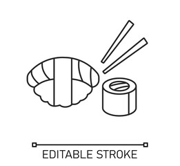 Sushi line Maki Roll Culinary Icon © meddesigner