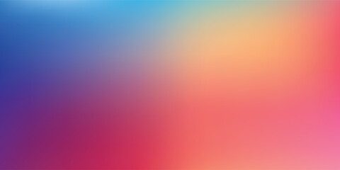 Obraz premium Vibrant colorful gradient background with smooth soft blur blending warm pinks, oranges and cool blues; versatile abstract backdrop for web, presentations, branding, posters, social media