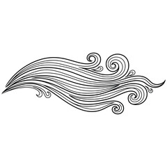 Fototapeta premium Abstract Wavy Swirls Continuous Line Art Flowing Movement Dynamic Design