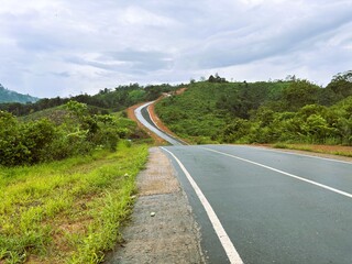 Very beautiful views on the Banjarbaru&ndash;Batulicin Alternative Route, South Kalimantan, especially in the uphill area of ​​Mount Papua.