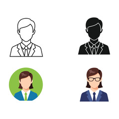 Fototapeta premium Business people icon set illustration