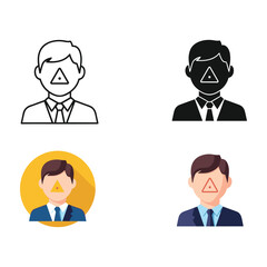 Fototapeta premium Business people icon set featuring cartoon vector avatars of men and women in suits representing office workers, teamwork, communication, and office job roles as characters and symbols
