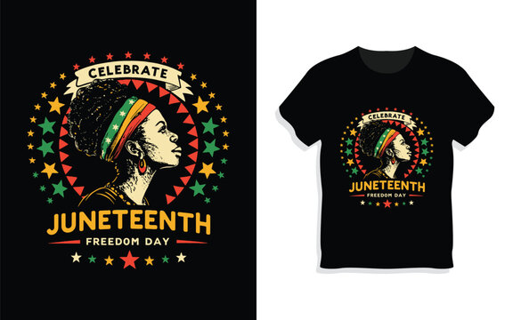 Creative Juneteenth National Independence Day T-Shirt Design Bundle.