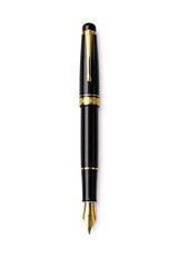 Naklejka premium Classic Fountain Pen with Gold Nib Isolated on White Background