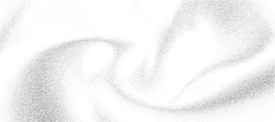 Naklejka premium Abstract silver noise wave vector background with grain texture, soft ethereal hazy fog mist, fluid silk flow, gray dithered particles, lo-fi grit dust, subtle smoky gradient cloud atmosphere.