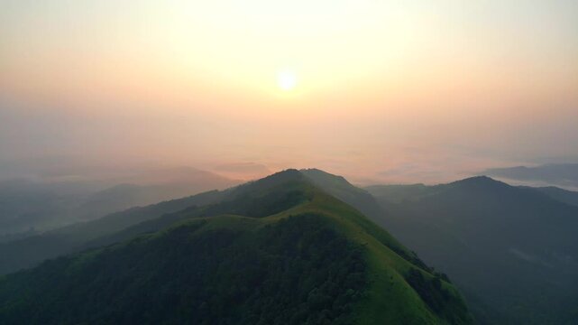 Kodachadri hills, Western Ghats, Drone View