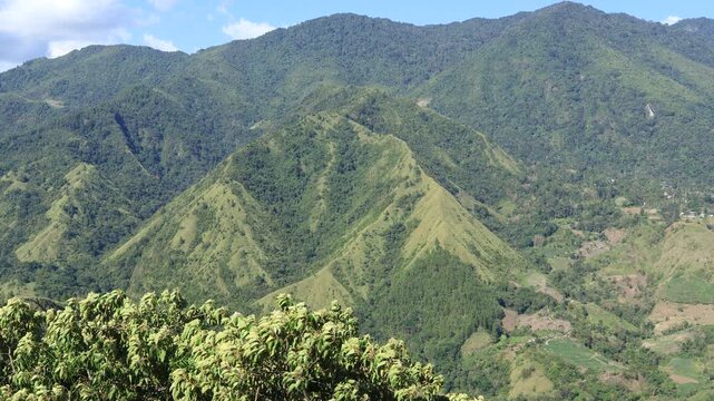 mountain panorama photo from the roadside, Enrekang Indonesia location.