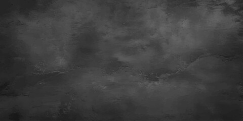 Fototapeta premium A dark old grunge wall texture background with black scratches and a gray mist of smoke drifting through a dark storm sky pattern