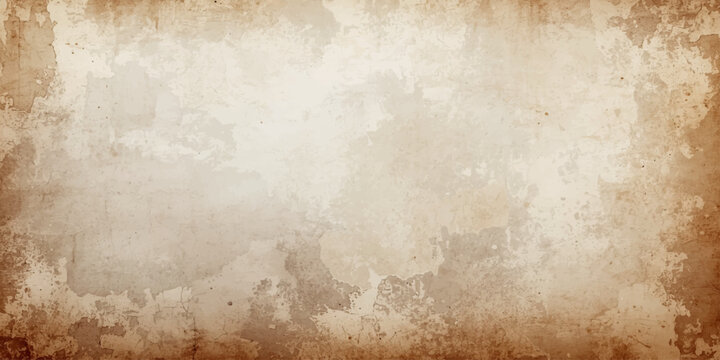 A worn vintage parchment background featuring an aged brown grunge paper texture with a stained and weathered antique design for a retro grungy pattern
