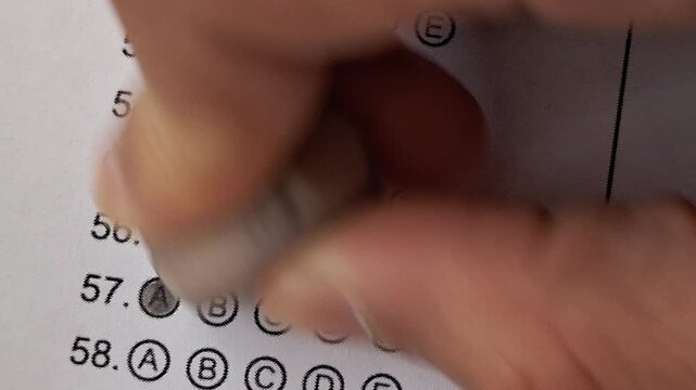 Hand grips eraser, rubbing out test answer