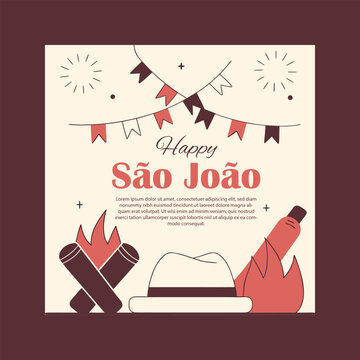 Happy sao joao brazillian festivity celebration