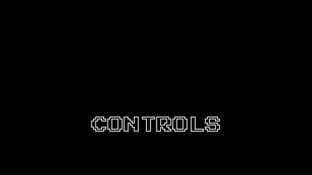 Retro Gaming Controls 8-Bit Pixel Art Text Animation with Flicker and Zoom Effect on Alpha Channel 4K Seamless Loop 4k video animation seamless loop transparent background alpha channel