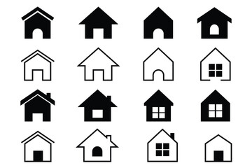 Fototapeta premium House Icon Set Vector