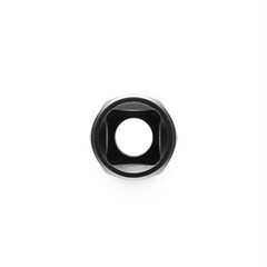 Top view of a nut driver with hexagonal shape isolated on a pristine white background