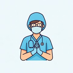 Fototapeta premium Doctor wearing medical face mask.