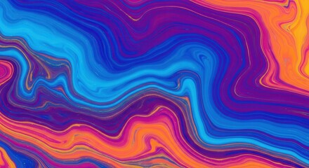 Obraz premium Vibrant abstract fluid art with swirling colors and dynamic patterns.