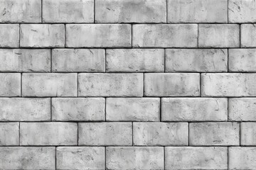Seamless Textured Background of Gray Concrete Brick Wall with Repeating Pattern and Natural Lighting Ideal for Architectural or Design Concepts
