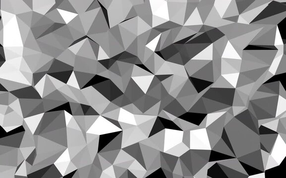 でこぼこのポリゴンサーフェスが動く4K画質のループ素材