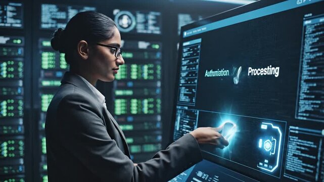 Secure authentication and advanced data protection in digital environment featuring trusted access identity verification with multi-factor login process for modern cybersecurity system