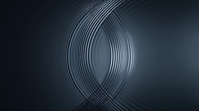 Circular water ripple reaches the left and right edges of the frame and bounces back, creating symmetric interference patterns, 4K video