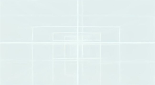 Abstract light blue background with glowing white grid lines and receding rectangular tunnel