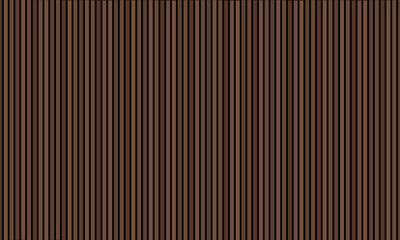 Brown Vertical Wood Stripe Pattern, Abstract Wooden Batten Texture Background for Web and Print, Seamless Timber Slat Vector Illustration for Branding and Mockups © CHANAPOL