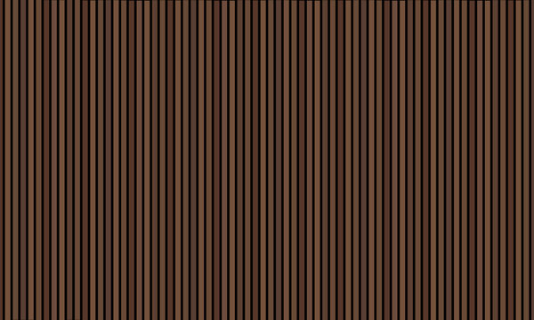 Brown Vertical Wood Stripe Pattern, Abstract Wooden Batten Texture Background for Web and Print, Seamless Timber Slat Vector Illustration for Branding and Mockups