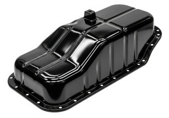 A black car oil pan with a sleek design