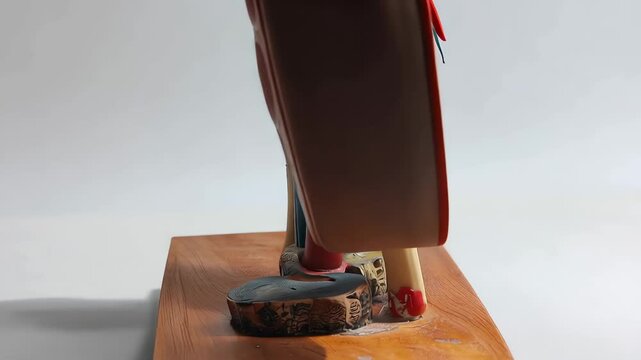 Demonstration of kidney structure and function using a human organ model with clear anatomical features on display