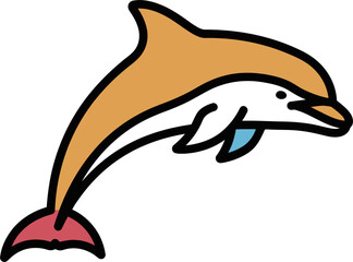 silhouette of a dolphin © Mas