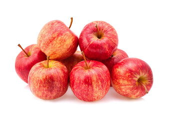 Gala apples isolated on white background