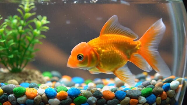 gold fish in aquarium