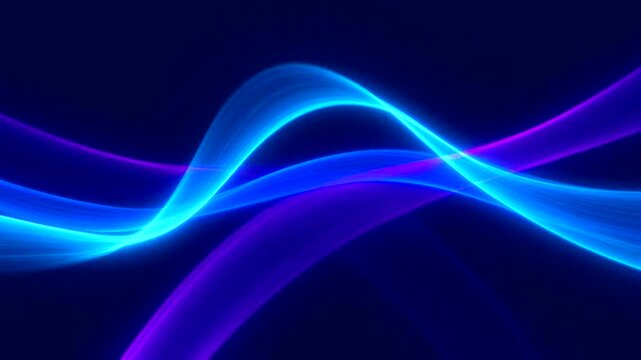 Abstract glowing waves of blue and purple, evoking a sense of fluidity and energy