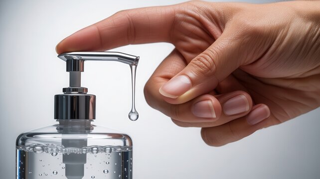 Hand dispensing clear hand sanitizer gel