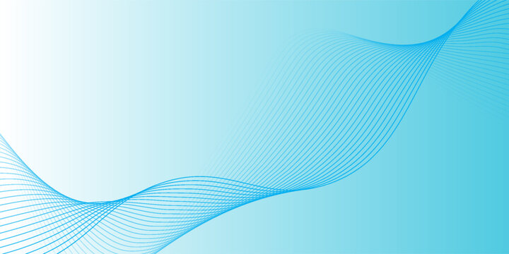 Modern shiny blue circle lines pattern. Modern white glowing geometric lines on blue background for banner
