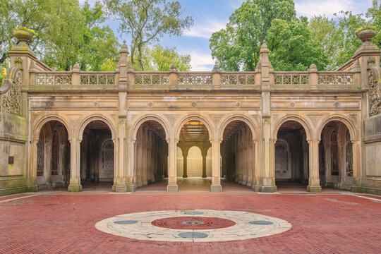 Early morning before the crowds at Bethesda Terrace Central Park