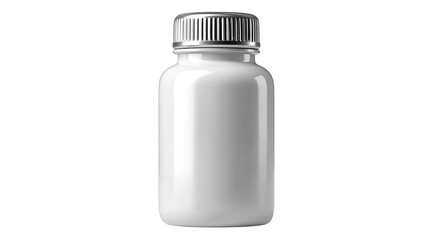 Fototapeta premium Pill Bottle : A clean, close-up shot of a pristine pill bottle, highlighting its sleek design and the promise of wellness it holds.