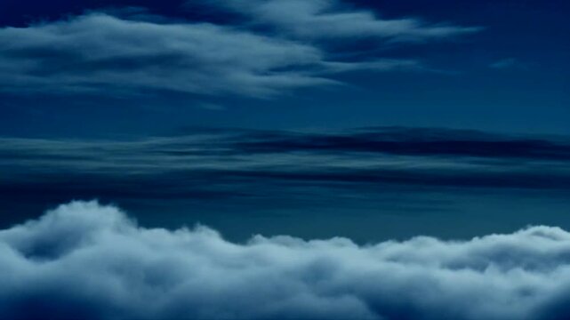 Dreamy Night Sky with clouds