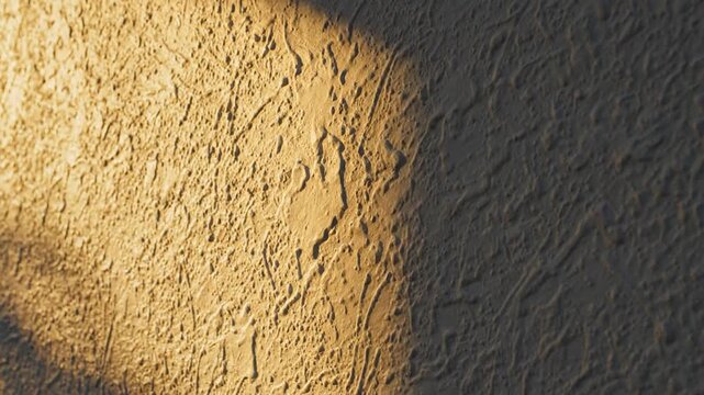 Close-up of textured wall surfaces.