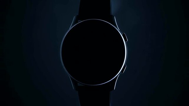 Sleek Smartwatch: A close-up shot of a modern, round smartwatch showcases its minimalist design and sophisticated technology. It's a statement of style and functionality. 